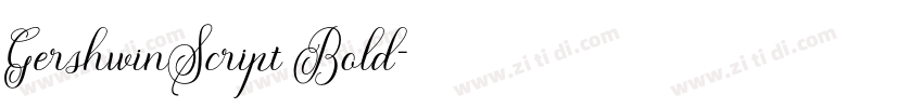 GershwinScript Bold字体转换